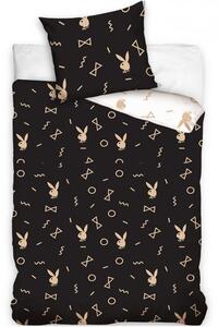 Bavlnené posteľné obliečky Playboy - motív Gold - 100% bavlna Renforcé - 70 x 90 cm + 140 x 200 cm