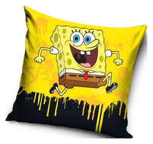 Obliečka na vankúš veselý Spongebob - 40 x 40 cm