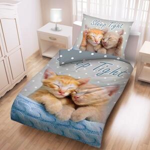 Bavlnené posteľné obliečky Ryšavé mačiatka