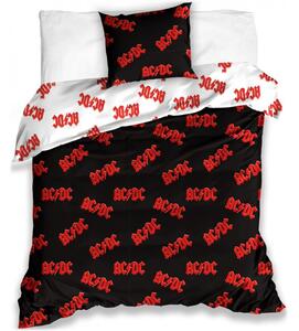 Saténové posteľné obliečky AC/DC - 100% bavlna - 70x90 cm + 140x200 cm