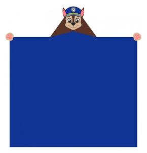 Detská / chlapčenská deka s kapucňou Tlapková patrola - Paw Patrol - motív Chase - Coral fleece 230 g/m² - 110 x 140 cm