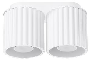 Stropné svietidlo Aura, 2x biele hliníkové tienidlo, (10 cm)