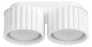 Stropné svietidlo Aura, 2x biele hliníkové tienidlo, (6 cm)