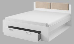 Manželská posteľ 160 cm Afrodita Typ 51 (s úl. priestorom) (biely popol) . Vlastná spoľahlivá doprava až k Vám domov. 1030974