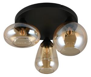 TRIO 617030313 LUMINA stropné svietidlo D485mm 3xE14 čierna, jantárová