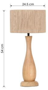 TRIO 567200130 TOBA stolná lampa V540mm 1xE27 drevo, béžová