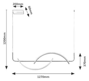 RABALUX 72233 Jarnelle závesné svietidlo LED 35W/2450lm 3000K saténová chrómová, biela