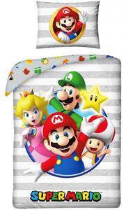 Bavlnené posteľné obliečky Super Mario - Nintendo Official licensed product - 100% bavlna - 70 x 90 cm + 140 x 200 cm