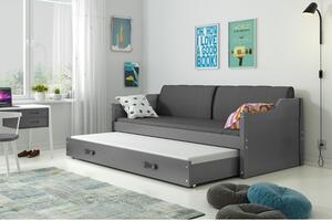 Detská posteľ alebo gauč s výsuvnou posteľou DAVID 200x90 cm Ružová Borovica