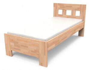 TEXPOL Jednolôžková posteľ z masívu JANA SENIOR Veľkosť: 210 x 90 cm, Materiál: Buk, Morenie: tabacco