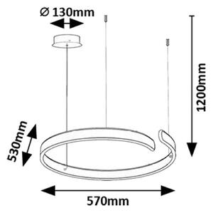 RABALUX 72114 Silnora závesné svietidlo LED 35W/2200lm 3000+4000+6500K čierna, biela
