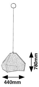 RABALUX 72000 Lomiro závesné svietidlo D440mm 1xE27 šedá