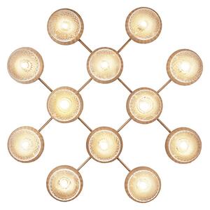 Nuura - Liila 12 Nástenné Svietidlo/Stropné Lampa Nordic Gold/Optic Clear - Lampemesteren
