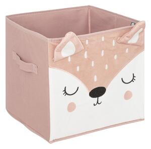 Úložný box Deer, 29x29x29 cm, biela/ružová