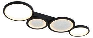RABALUX 71379 Aranis stropné svietidlo LED 40W/2300lm 3000-6500K čierna, biela, stmievateľné, diaľkový ovládač