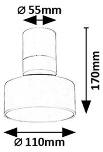 RABALUX 71326 Ovidia povrchové bodové svietidlo D110mm LED 10W/640lm 3000K biela