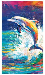 PLÁŽOVÁ OSUŠKA Z MIKROVLÁKNA DOLPHIN 100X180 CM VZOROVANÁ