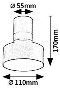 RABALUX 71321 Ovidia povrchové bodové svietidlo D110mm LED 10W/640lm 3000K čierna, biela