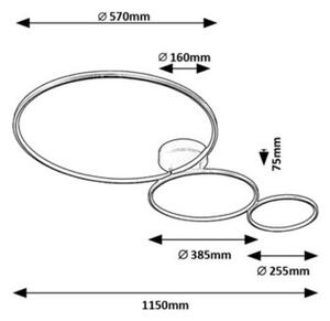 RABALUX 71297 Formand stropné svietidlo LED 38W/1100lm 3000K čierna, biela