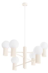 Luster Halo, 6x biele sklenené tienidlo, be