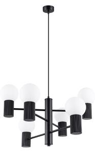 Luster Halo, 6x biele sklenené tienidlo, b