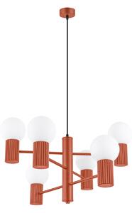 Luster Halo, 6x biele sklenené tienidlo, ro