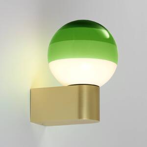 MARSET LED nástenné svetlo Dipping Light A1, zelená/zlatá, Mosadz / zlato, Obývacia izba / jedáleň, kov, Dizajn, Nástenné svietidlo
