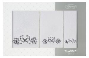 FROTÉ UTERÁK LILA SADA 1KS 30X50 CM, 1KS 50X90 CM, 1KS 70X140 CM BIELA