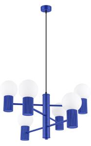 Luster Halo, 6x biele sklenené tienidlo, bl