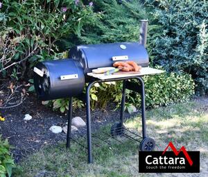 Cattara gril na drevené uhlie SMOKIE s udiarňou, 100x55x113c