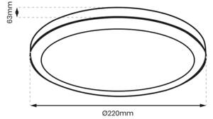 LED Kúpeľňové stropné svietidlo VERA LED/18W/230V 4000K IP65 čierna