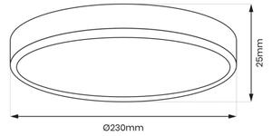 LED Stropné svietidlo MAQ LED/18W/230V 3000/4000/6500K IP40 čierna