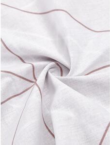 Ružovo-biele bavlnené obliečky na jednolôžko by46, 135 x 200 cm