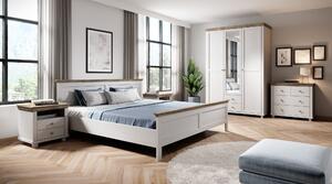 Manželská posteľ 160 cm Elvina S Typ 31 (biely popol + dub lefkas). Vlastná spoľahlivá doprava až k Vám domov. 1030999