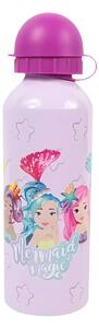 Detská kovová fľaša MERMAID MAGIC 500 ml fialová