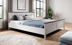 Manželská posteľ 160 cm Elvina S Typ 31 (biely popol + dub lefkas). Vlastná spoľahlivá doprava až k Vám domov. 1030999