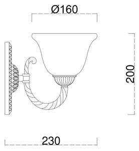 Brilagi - Nástenná lampa CLASSIC 1xE27/60W/230V mosadz
