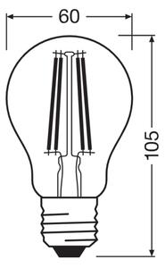 LED Žiarovka so senzorom súmraku CLASSIC FILAMENT A60 E27/7,3W/230V 2700K -Osram