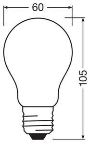 LED žiarovka CLASSIC FILAMENT A60 E27/7,2W/230V 2700K - Ledvance