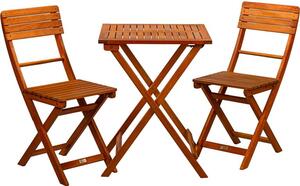 STILISTA záhradný bistro set 2 stoličky + stôl, drevo
