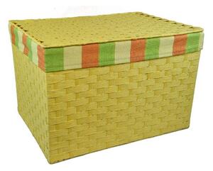 Vingo Úložný box s víkem žlutý Rozměry (cm): 43x32, v. 30