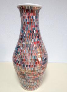 Váza DREAM, ružová/medená, keramika, 63 cm,ručná práca