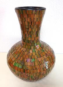 Váza TAO - khaki, 45 cm, ručná práca