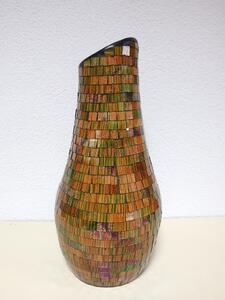 Váza GLANZ khaki, keramika, 47 cm, ručná práca