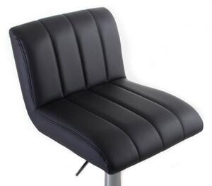 Barová stolička G21 Malea black, koženková, prešívaná