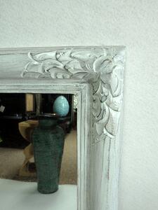 Zrkadlo AMADO, 80x60 cm ,biele, exotické drevo