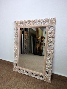 Zrkadlo LUGAR hnedá natural,exotické drevo, ručná práca, 80x60 cm