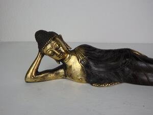 Soška Budha ležiaci, mosadz, ručná práca