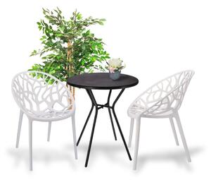 Dekorstudio Balkónové sedenie ALBERO biele - 2x stolička + 1x stôl