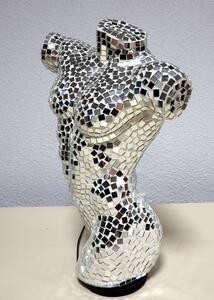 Stolná lampa BODYBUILDING MAN - zrkadlová, 41 cm, ručná práca